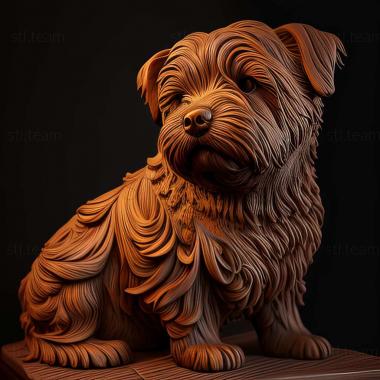 3D model Russian colored lapdog dog (STL)